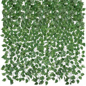 14 Pack 101ft Artificial Ivy Greenery Garland,Fake Vines Hanging Plants Backdrop